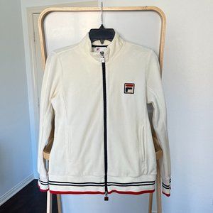 Fila White Vintage Tennis Track Jacket